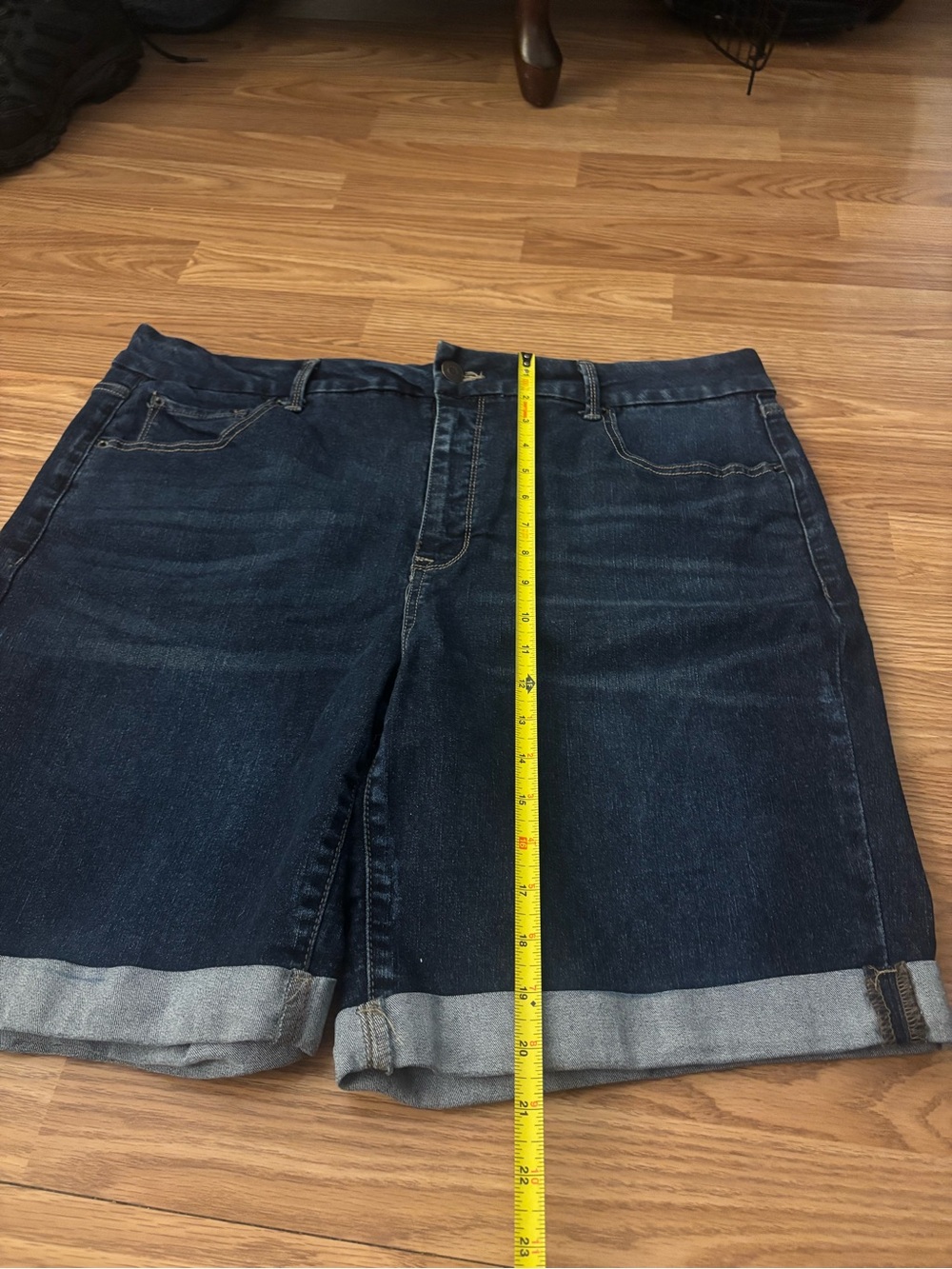 Terra & Sky Dark Blue Bermuda Denim Shorts Size 18W - Picture 4 of 7